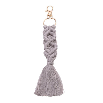 Boho Style Macrame Braided Keychain