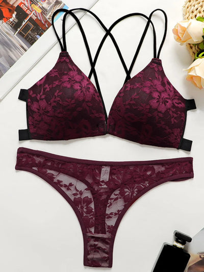 Liora Strappy Bra & Underwear Set